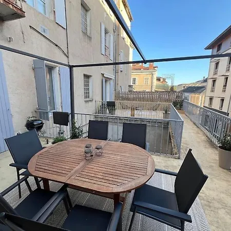 アパート Coeur De Ville, Garage Prive Et Gratuit Avec Terrasse ! カオール